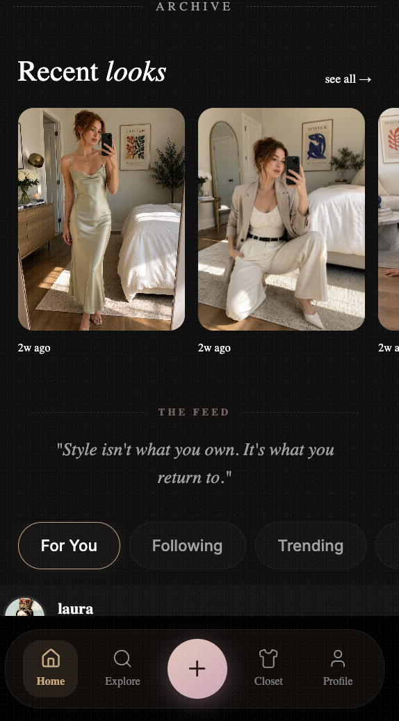 Drobe app showing daily styling advice