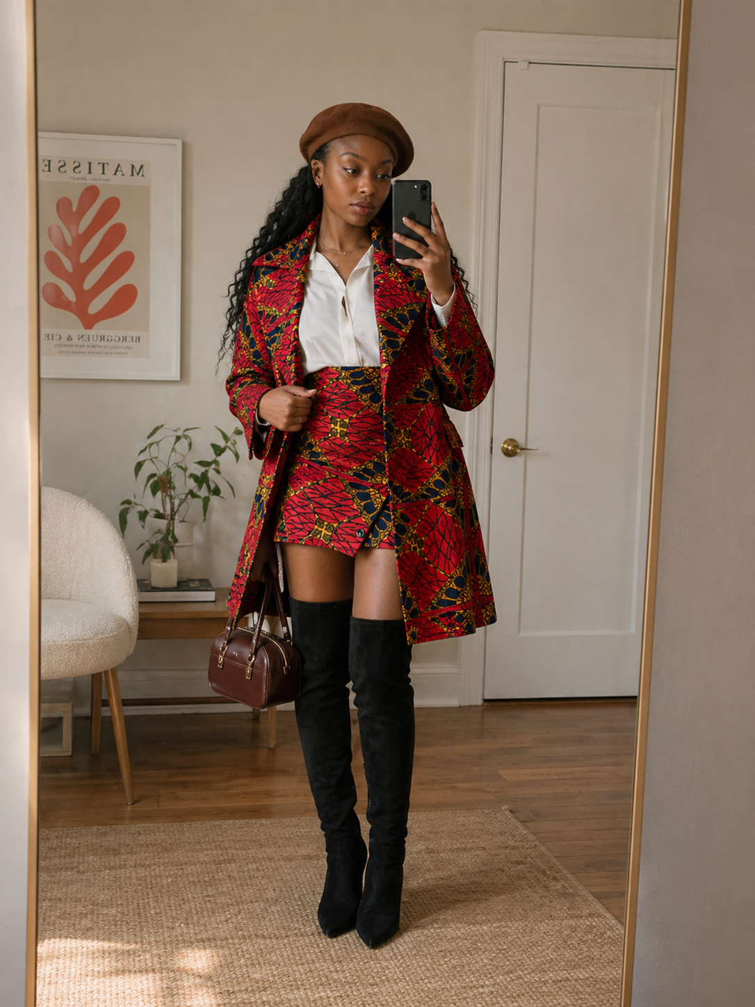 Printed blazer outfit saved for Monday